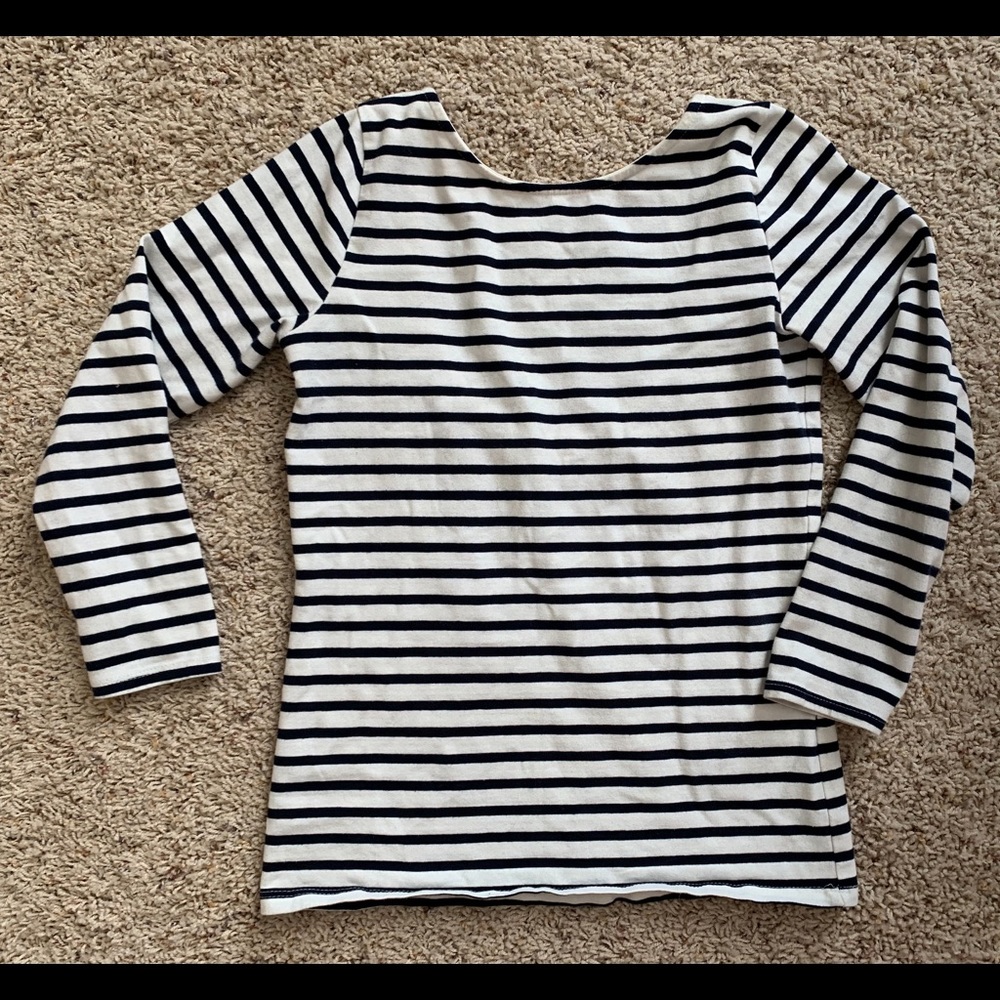 Zara Stripe 3/4 Sleeve Top